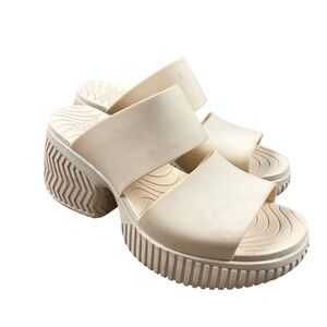 Sorel Women's Ona Streetworks Slide Block Heel Sandals SZ 9